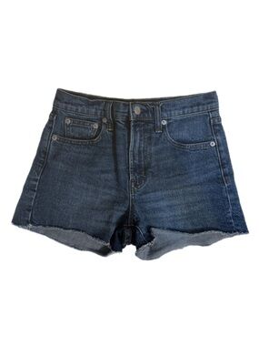 GAP Womens Blue Denim Jean Cutoff Raw Edge Shorts Size 24 Minimalist